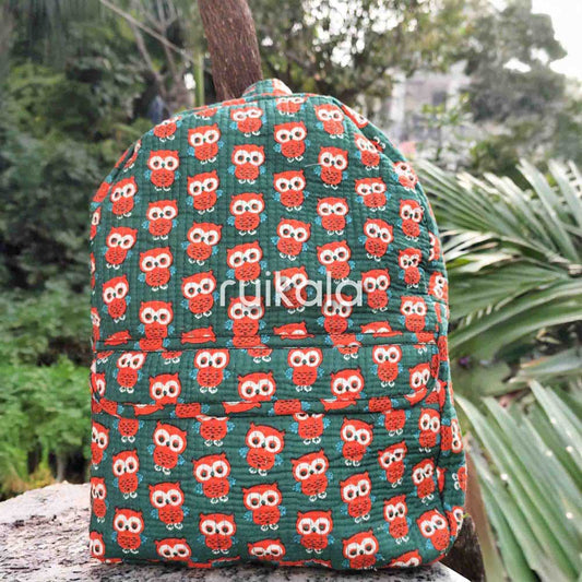 Night Owl Party Quilted Backpack