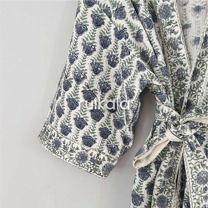 Blue Tulips Bathrobe