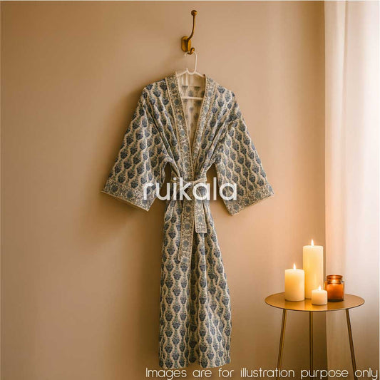 Blue Tulips Bathrobe