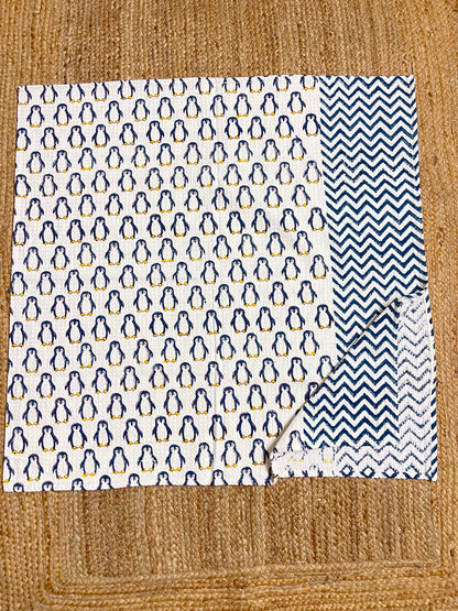 Blue Penguin Kid's Bath Towel
