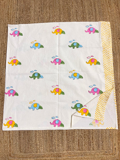 Colourful Elephants Kid's Bath Towel