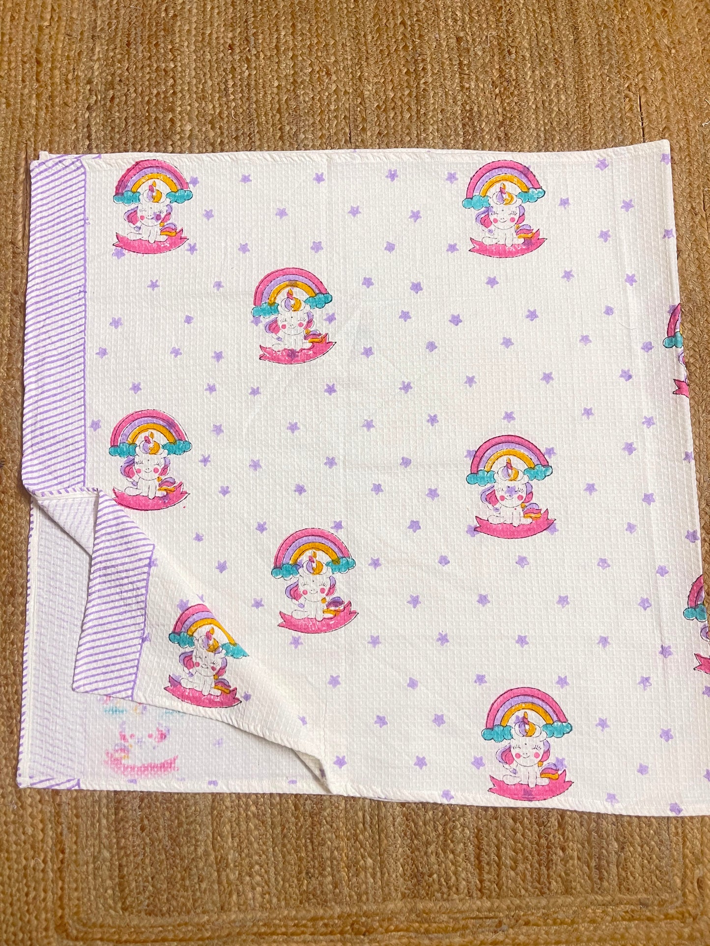 Purple Dreamy Unicorn Kid's Bath Towel