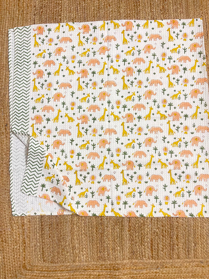 Pastel Safari Friends Kid's Bath Towel