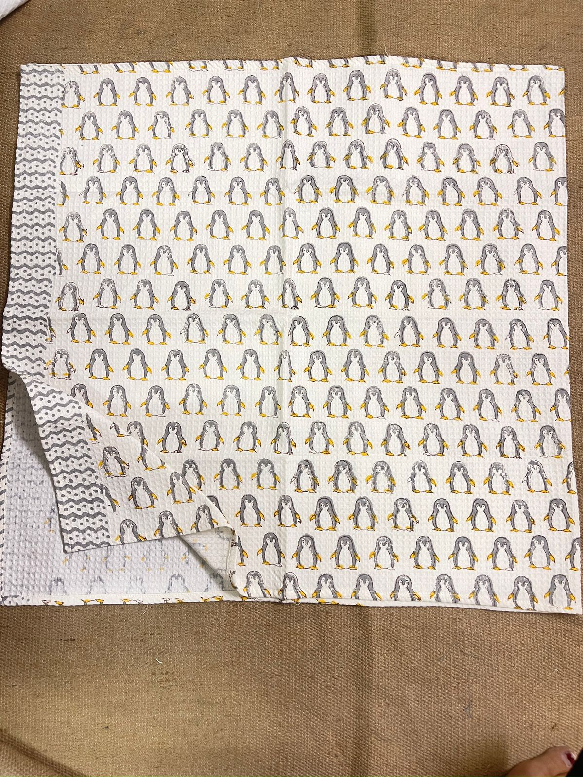 Grey Penguins Kid's Bath Towel