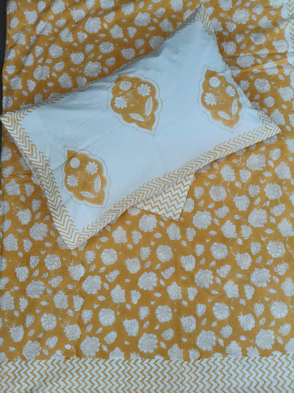 Saffron Bloom Bedsheet