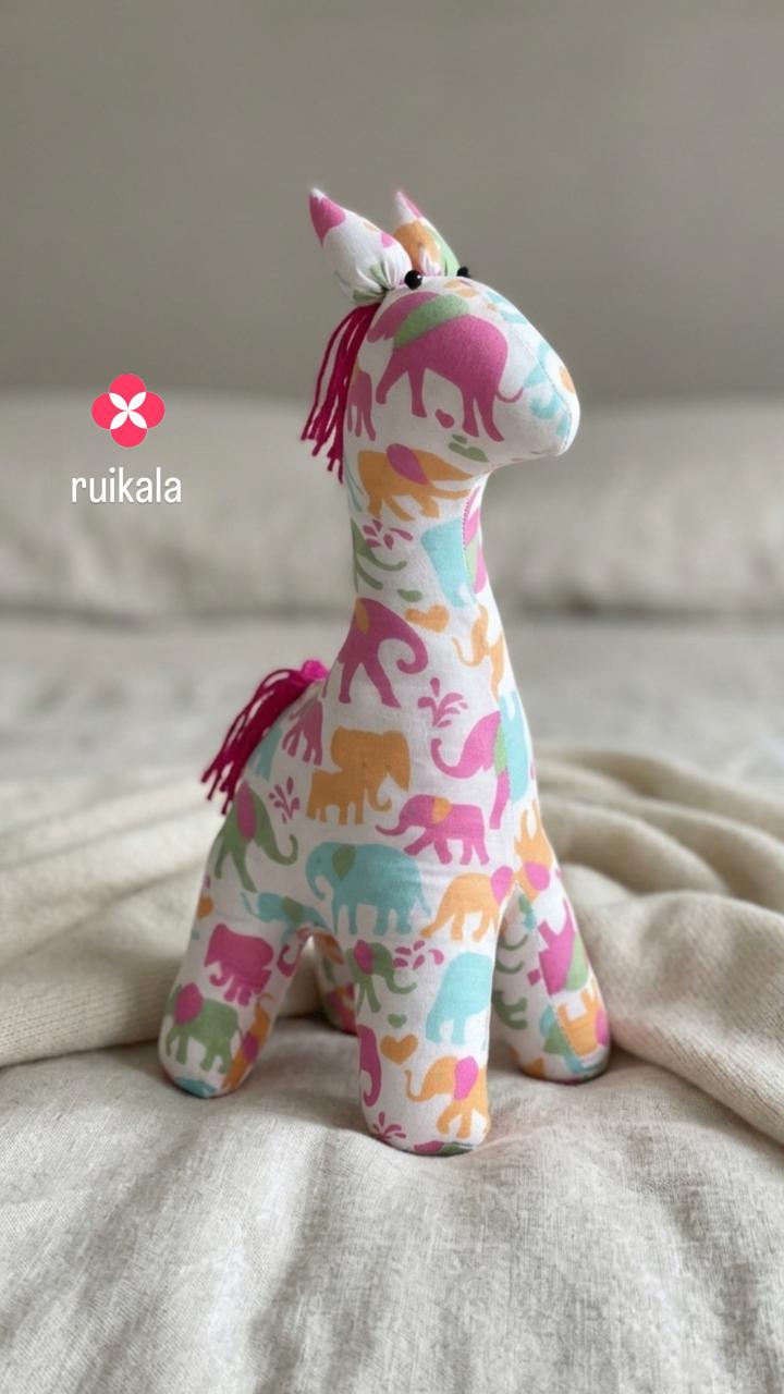 Giraffe plush toy- Pink Ellies